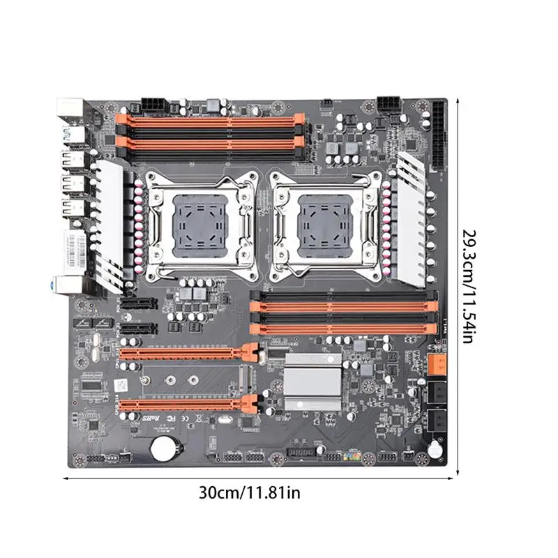 

X79 Dual CPU Motherboard LGA 2011 4 * DDR3 REG ECC USB3.0 Sta3 PCI-E 3.0 With Process Motherboard with M.2 DDR3 Slots