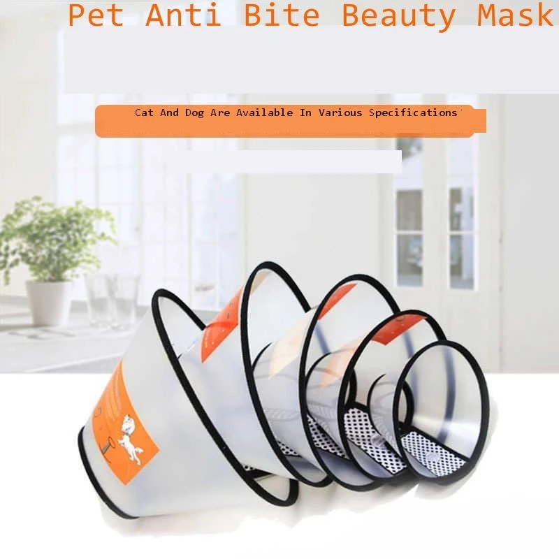 

Plastic Elizabeth Circle Pet Protective Neck Collar Anti-Bite Circle Pet Collar Prevent Scratching for Cat Dog Neck Accessories