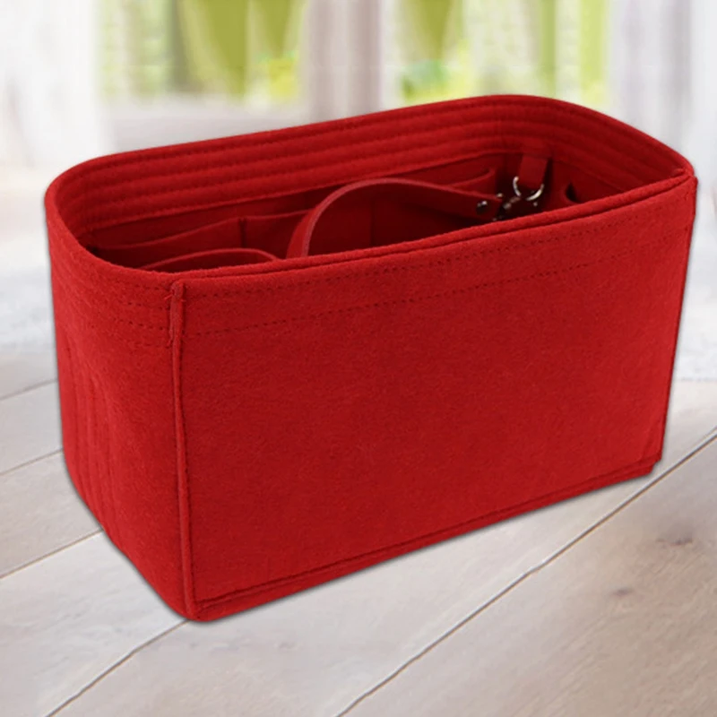 Purse Organizer Insert Makeup Handbag Felt Bag with Zipper &amp Tote Shaper Fit Cosmetic Bags Never Full | Багаж и сумки