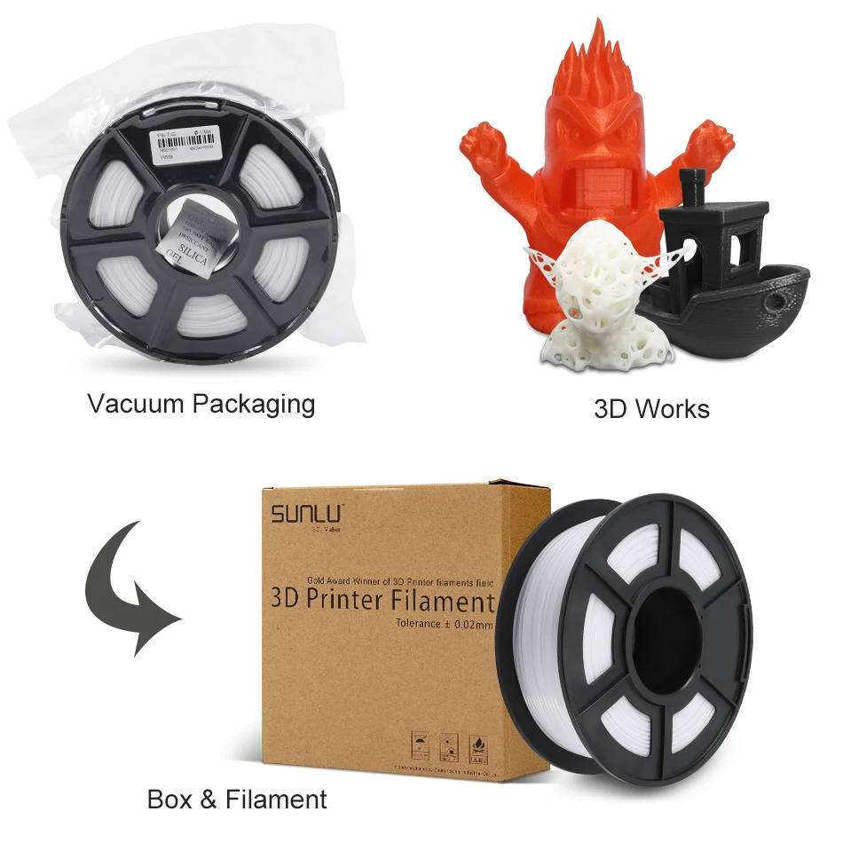 

PETG 3D Printer Filament 1.75mm 1KG Translucence PETG Filament Tolerance+/-0.02mm Plastic 3d Printing Materials for DIYDesign
