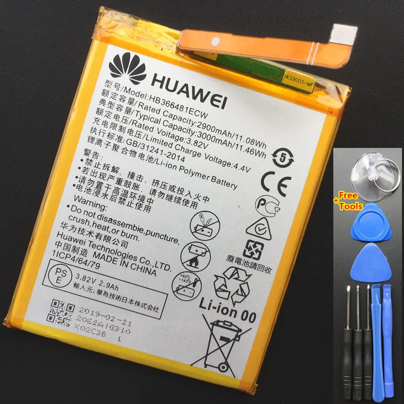 Новое высокое качество реальный 3000 мА/ч, HB366481ECW для huawei G9 lite VNS-AL00/P9 Lite VNS-L31 VNS-L21 VNS-L22 L23 L53 Батарея+ Инструменты