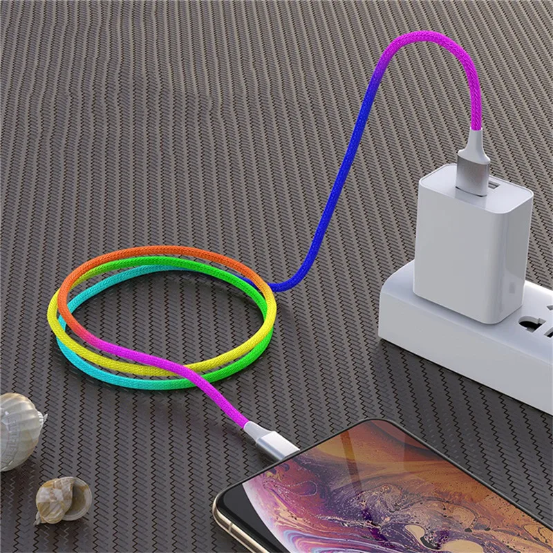 Кабель 5А типа C с нейлоновой оплеткой USB для быстрой зарядки и синхронизации
