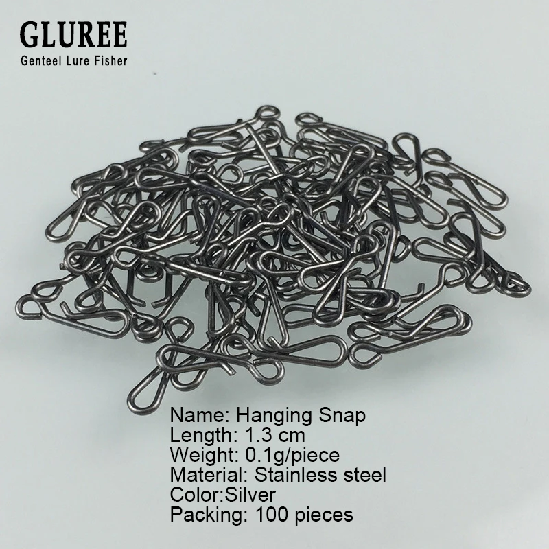 GLUREE 100 шт./лот из нержавеющей стали висячая оснастка рыболовные снасти