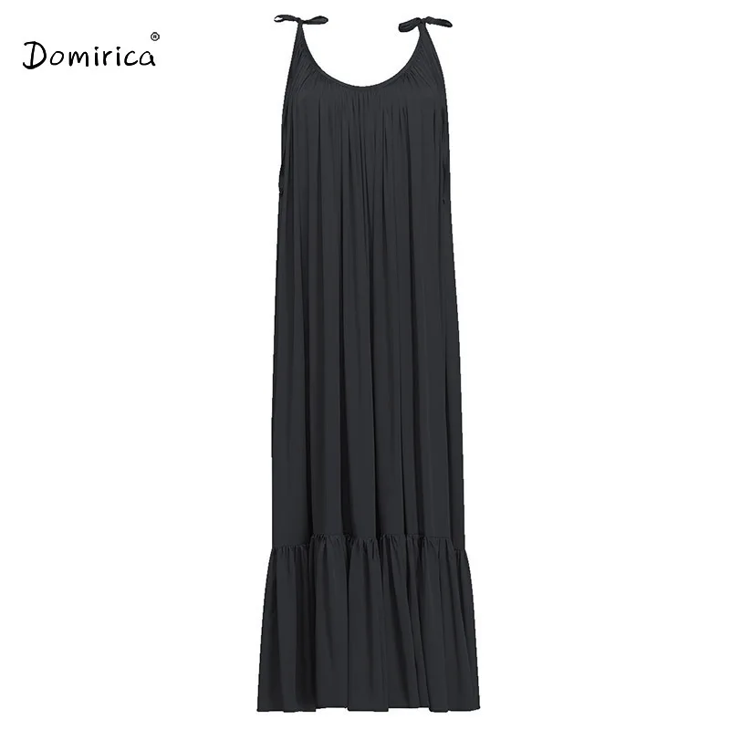 

Beach Long Dress Women Loose Waist Solid Color Straps Sexy Backless Casual Plus Size S-3XL Maxi Dresses for Women Red Dress