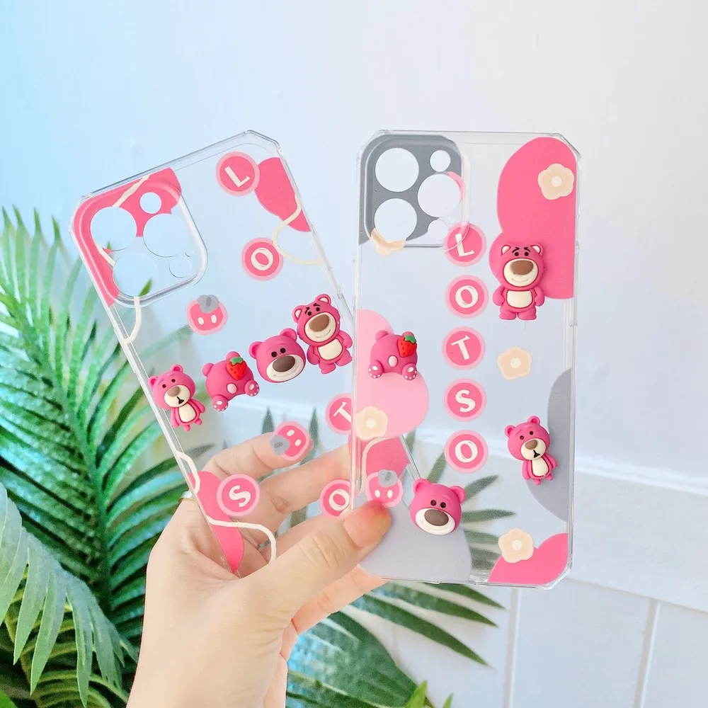 Высококачественный прозрачный цветной мультяшный чехол для iphone 11 12 pro XS Max X XR 7 8 Plus SE 2020 12 Pmax