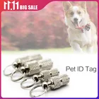 Метка-трубка для хранения собак, кошек, идентификационные метки для домашних питомцев, Котят, щенков, металлическая мини-трубка-ошейник, ожерелье, подвески, аксессуары для собак