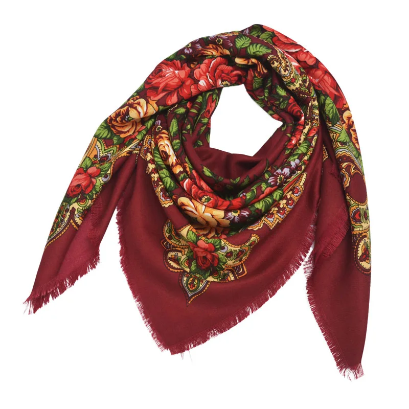 Роскошные квадратные одеяла большого размера с принтом 100*100 см Женский хлопковый