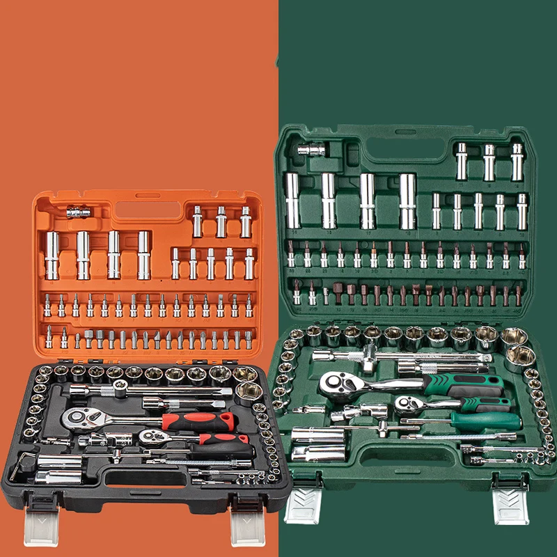 Professional Tools Box Sleeve Ratchet Wrench Set Combination Rotary Tool Set Car Repair Tool Kit Ferramentas Garage Storage