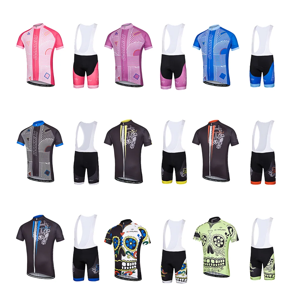 

KEYIYUAN 2022 New Team Summer Cycling Jersey Set Men Bicycle Cycle Clothing Short Sleeve Bike 20D Bib Gel Pad Tenue Velo Homme
