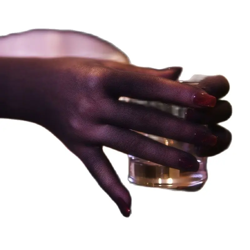 Тонкие шелковые чулки с пятью пальцами длинные женские бесшовные перчатки