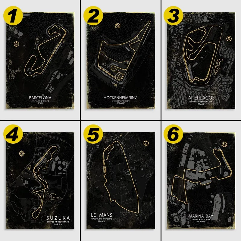 Картина на холсте NURBURGRING, плакаты и принты, декоративная картина для гостиной, бескаркасная картина на стену