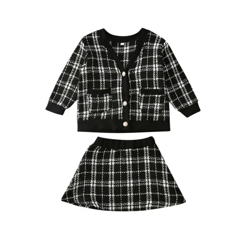 PUDCOCO/осенне-зимняя одежда для маленьких девочек клетчатые пальто в винтажном