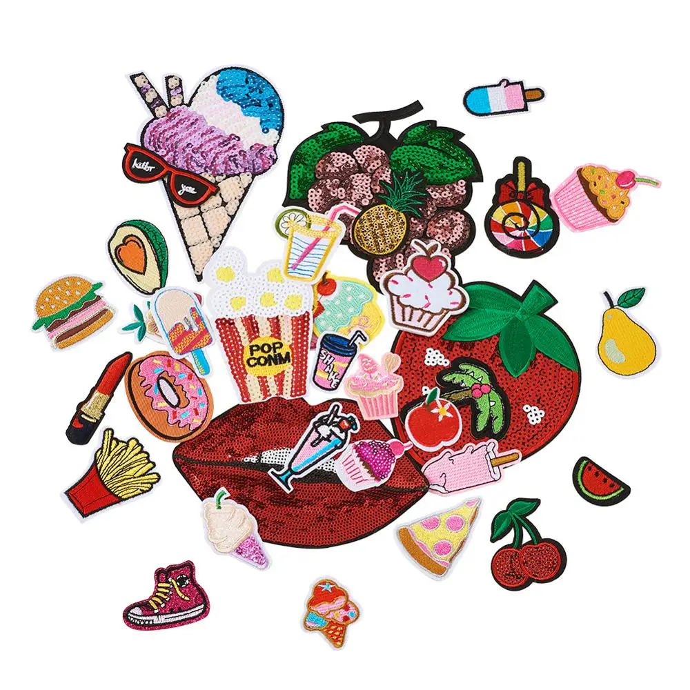 35 шт./компл. патчи с вышивкой утюгом в различных стилях Симпатичные маленькие
