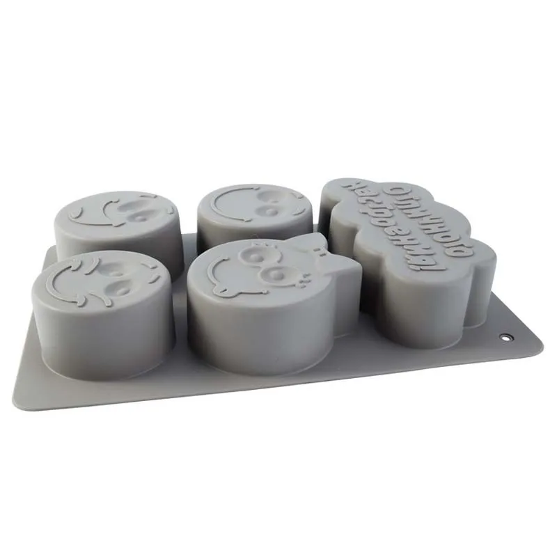 Творческий мультфильм смайлик большая силиконовая форма для выпечки DIY десерт