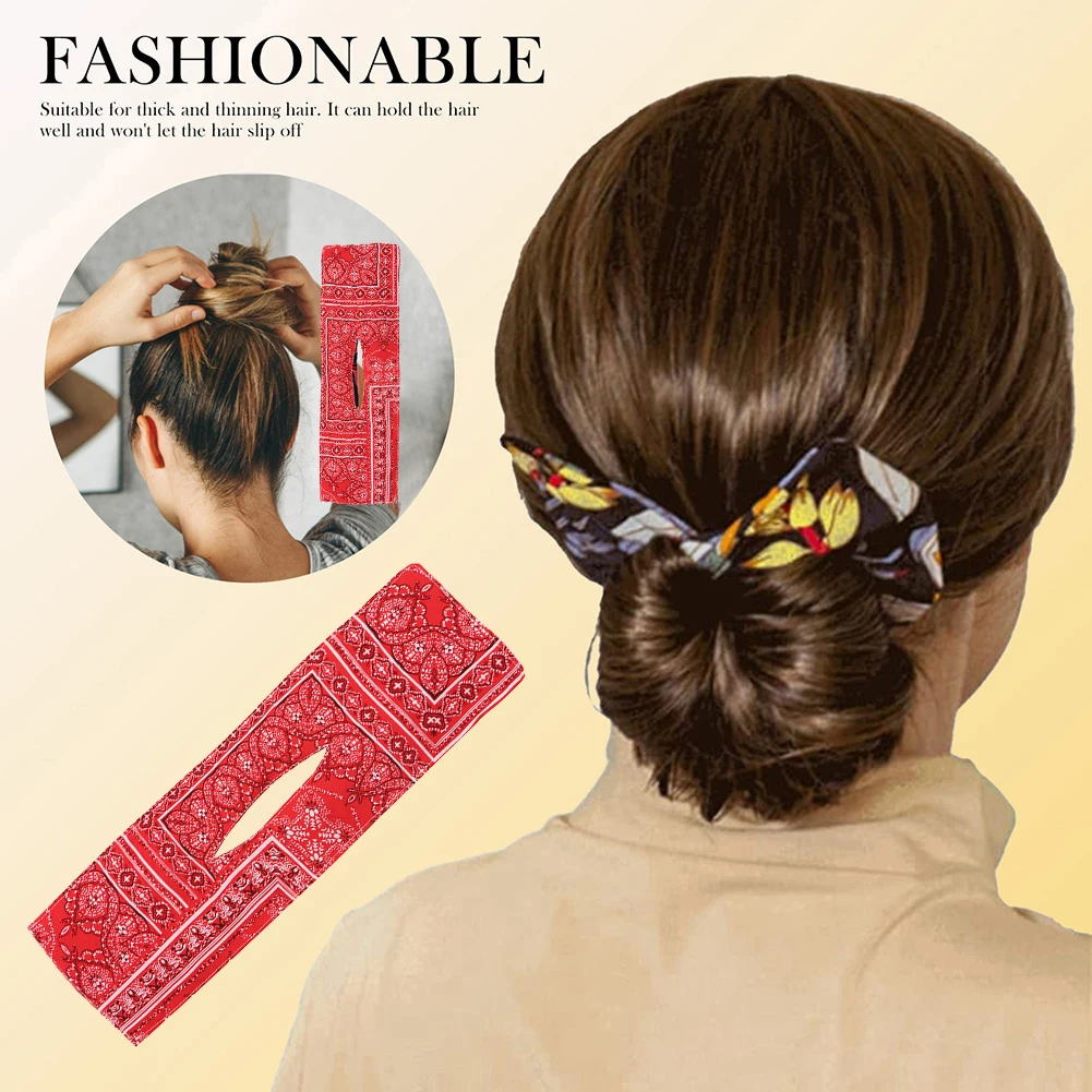 

Модные повязки для волос в пучок с узлом, повязка на голову, аксессуар для укладки, прическа, незаменимый инструмент, летняя одежда для девоч...