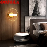 oufula modern wall lamps copper light contemporary creative new design indoor decorative for living room corridor bedroom hotel