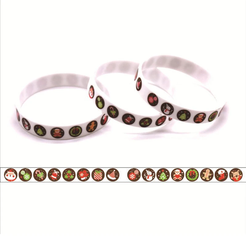 Рождественский силиконовый браслет для вечерние НКИ мероприятия фестиваля