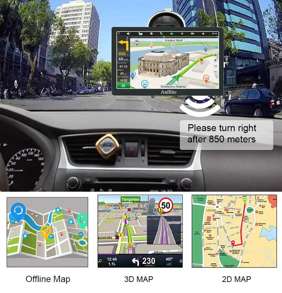 Anfilite 7 &quotемкостный 256M 8G bluetooth avin грузовик GPS навигация Автомобильный Gps навигатор