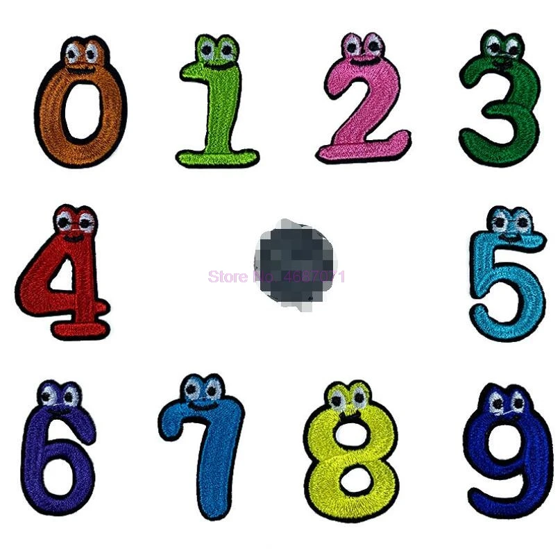 По DHL 10 комплектов вышивка милые глаза цифровая тканевые наклейки стандартные на