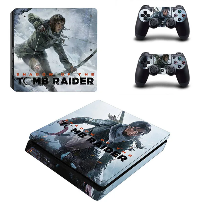 Tomb Raider PS4 тонкие наклейки PS 4 Play станция виниловые на кожу для playstation Тонкая