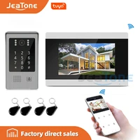 jeatone wireless wifi ip video door phone intercom touch screen video doorbell apartment access control system motion detection