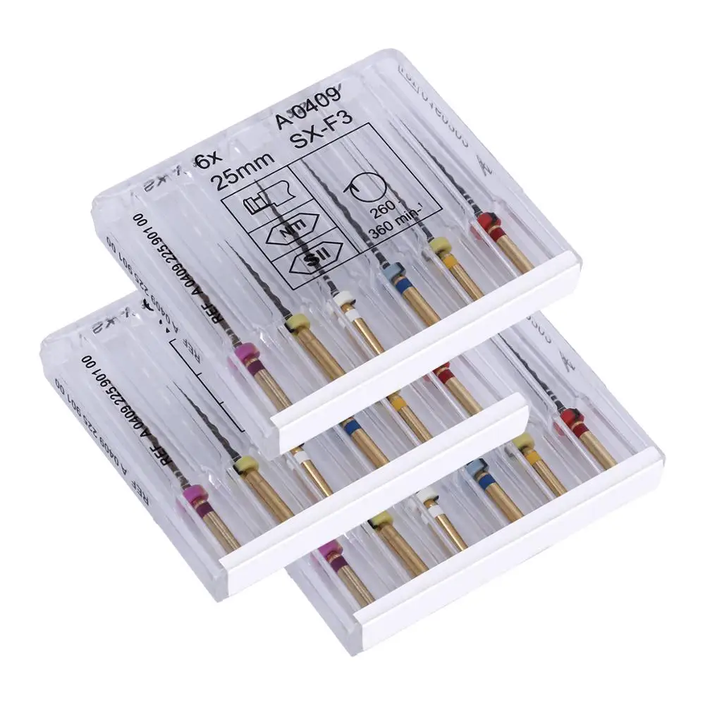 AZDENT Поворотный супер корня канала Золотой файлы Стоматологическое лабораторное