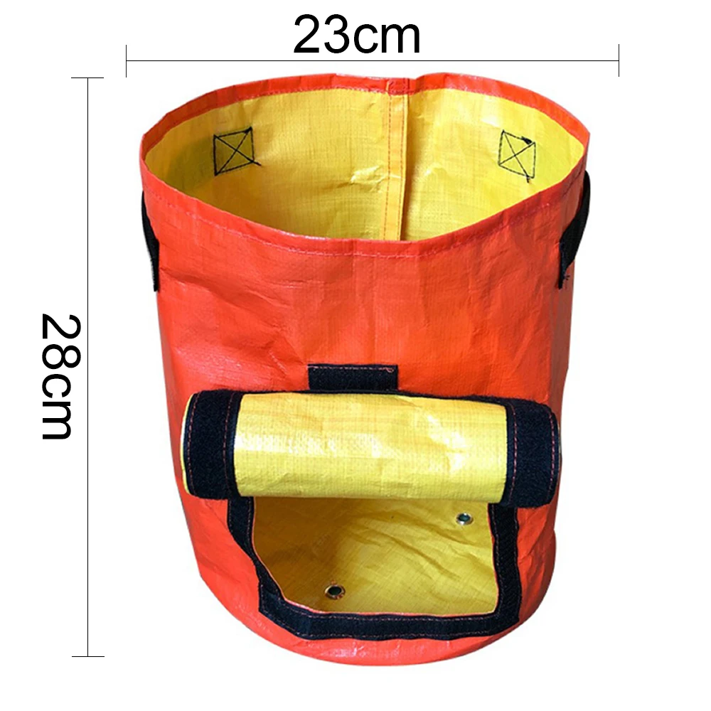 

PE Grow Bag Vertical 1/3/5/7/10 Gallon Vegetable Plant Potato Growing Bag With Handles Access Flap Garden Growing Container