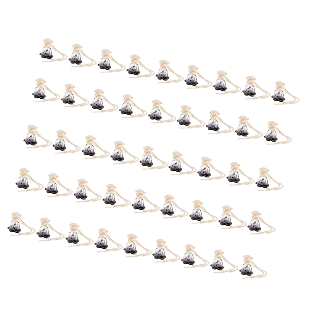 

50Pcs 10ml Empty Perfume Bottle Pendant Car Hanging Ornament Home Decor Flower