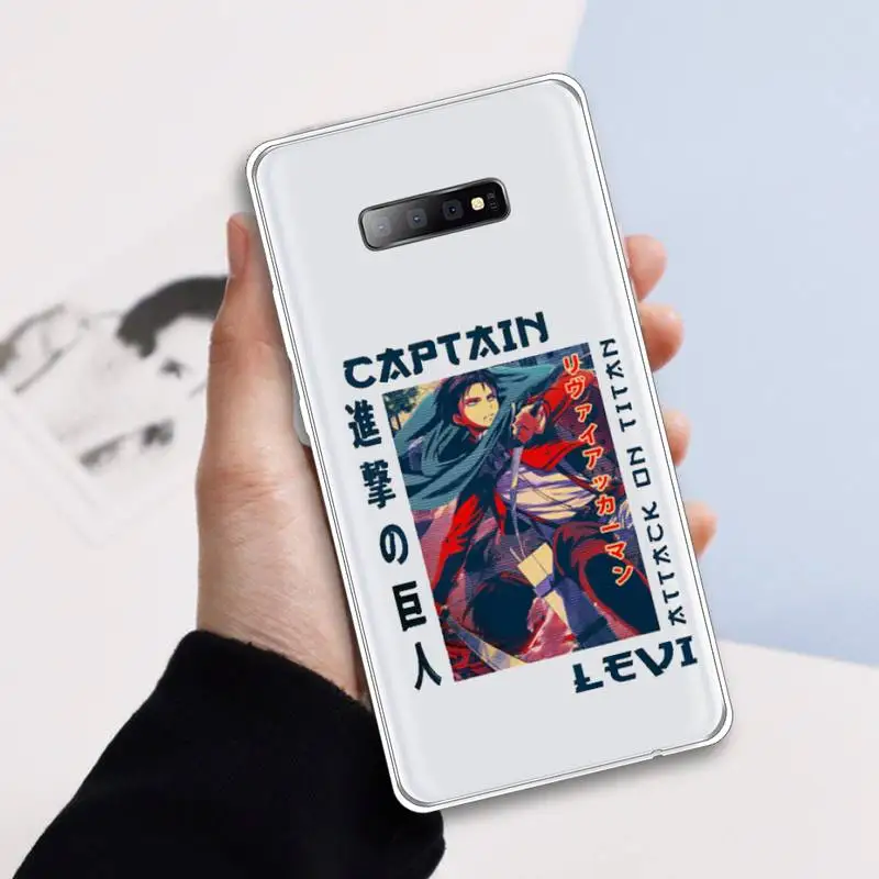 

Japan anime attack on titan Phone Case Transparent For Samsung Galaxy A 71 21s S note 8 9 10 plus 20 ultra