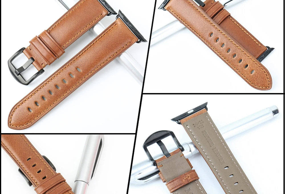 MAIKES для Apple Watch Band 44 мм 40 мм и ремешок для часов аpple 42 мм 38 мм натуральная кожа часы аксессуары iwatch ремешки для часов браслеты