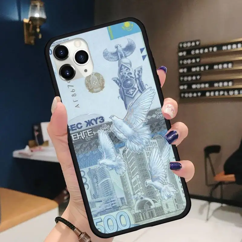 

Republic Of Kazakhstan Tenge Phone Case for iPhone 11 12 pro XS MAX 8 7 6 6S Plus X 5S SE 2020 XR Soft silicone