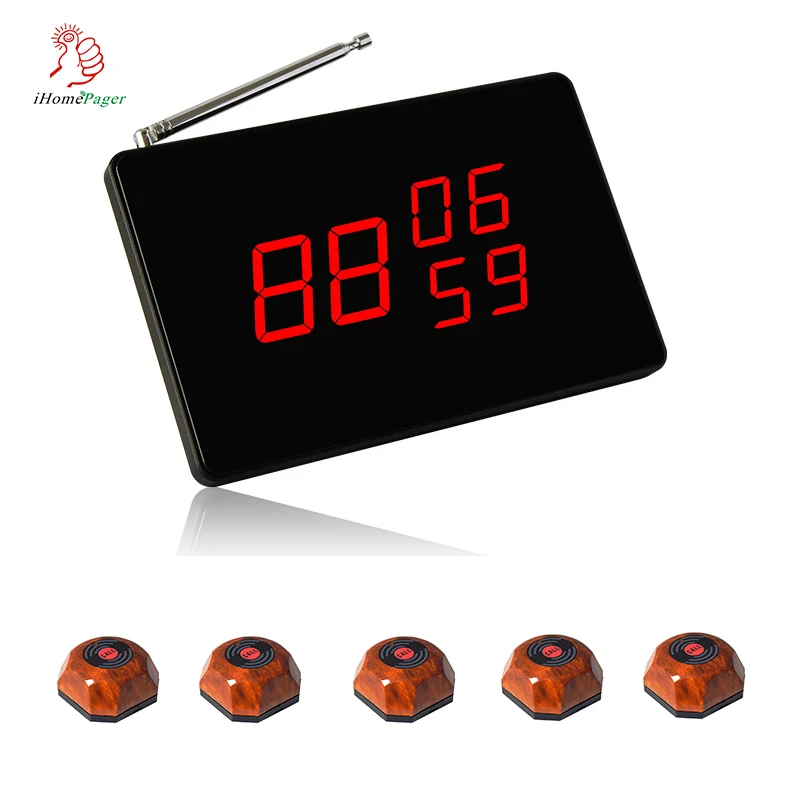 Дешевая цена беспроводная кнопка вызова система ресторан кафе десертный магазин