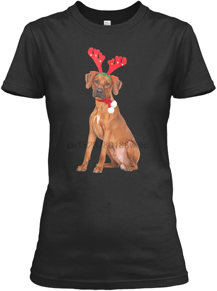 Men T Shirt Rhodesian Ridgeback Reindeer Christmas D Women T-Shirt