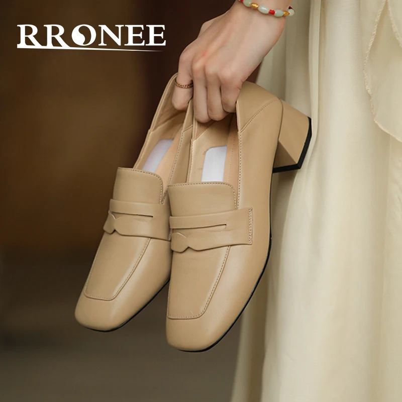 

Женские туфли с квадратным носком, модные повседневные лоферы, элегантная обувь