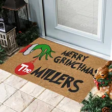 Paillasson décoratif de noël, tapis de sol à profil bas pour les vacances, pour l'intérieur, l'entrée de la maison, saison hiver  (1)