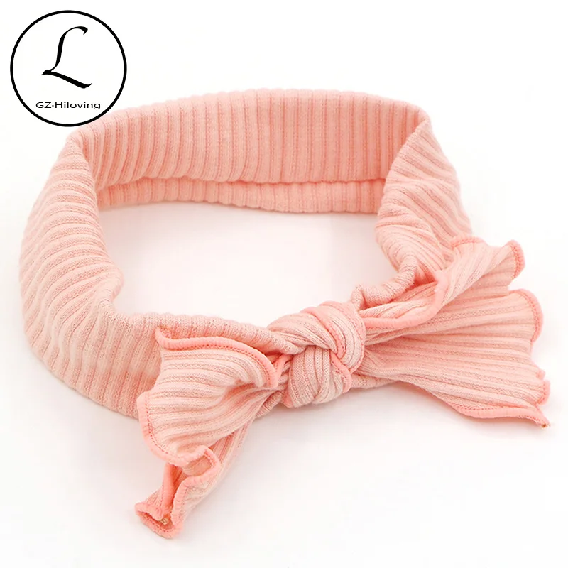 Повязка на голову GZHilovingL для новорожденных девочек розовая мягкая эластичная