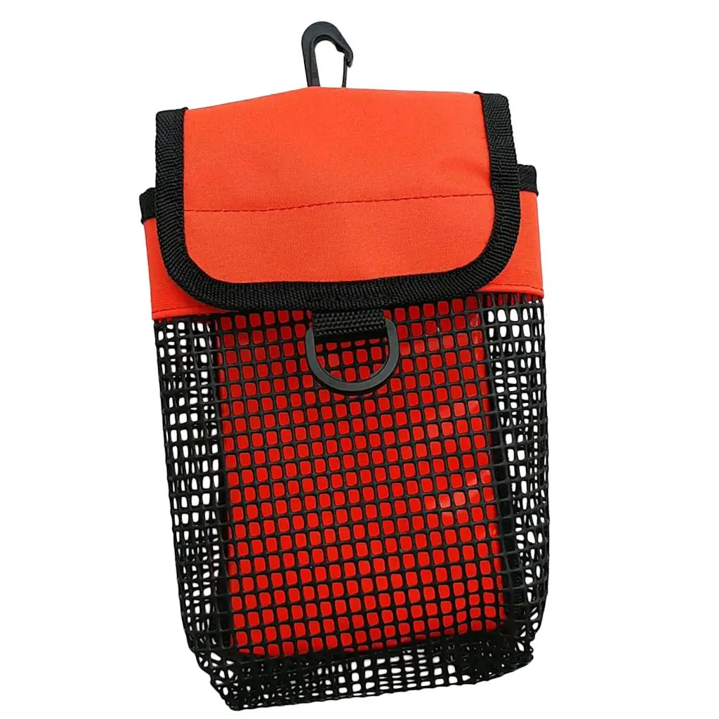 

Set Of 4 Scuba Diving Reel & SMB Safety Marker Buoy Holder Carry Mesh Bags for Water Sports
