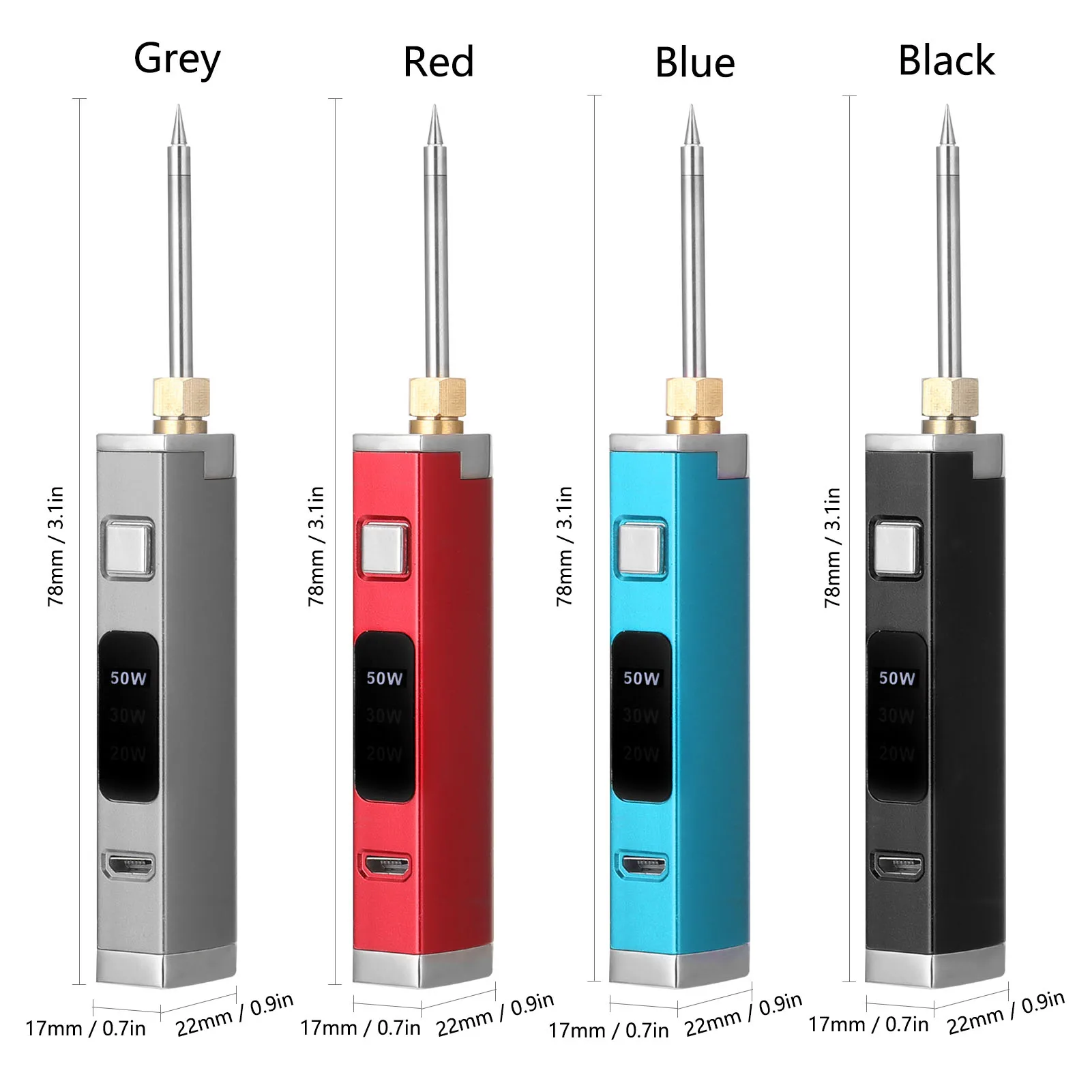 

Cordless Soldering Iron Mini USB Rechargeable Battery Soldering Iron 20W 30W 50W Adjustable Digital Display Soldering Iron