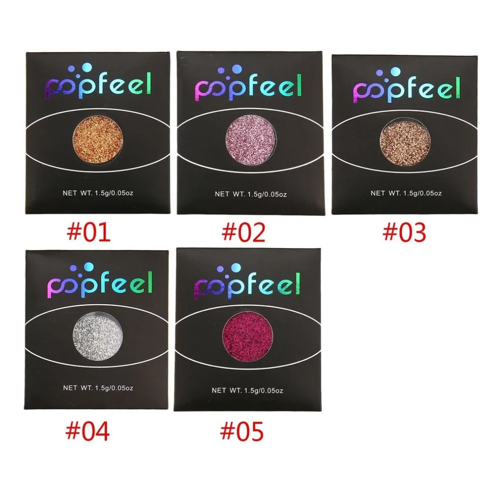 Popfeel 1 шт. портативные тени для век блестящие пудра Металлические длительный