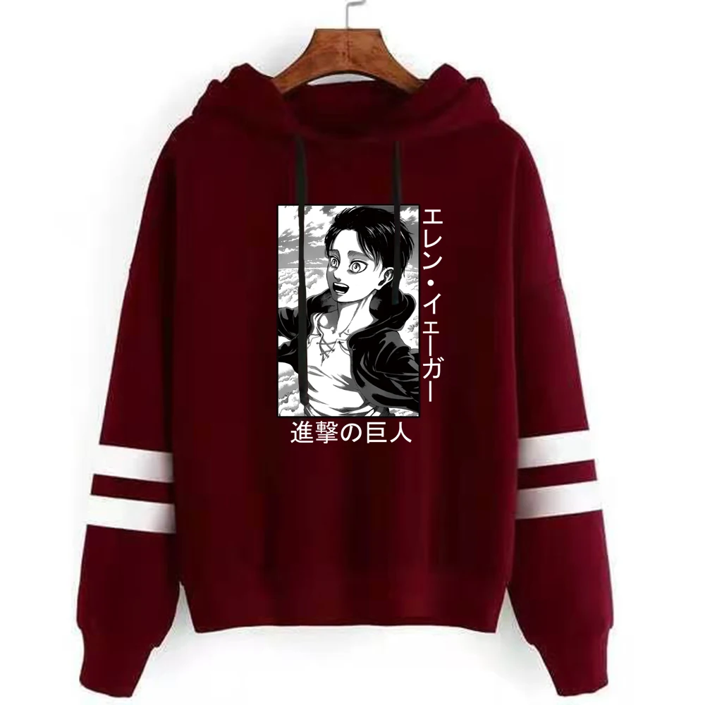 

Male Sweatshirt Men Women Moleton Top Loose Eren Yeager Hoodies Unisex Clothes