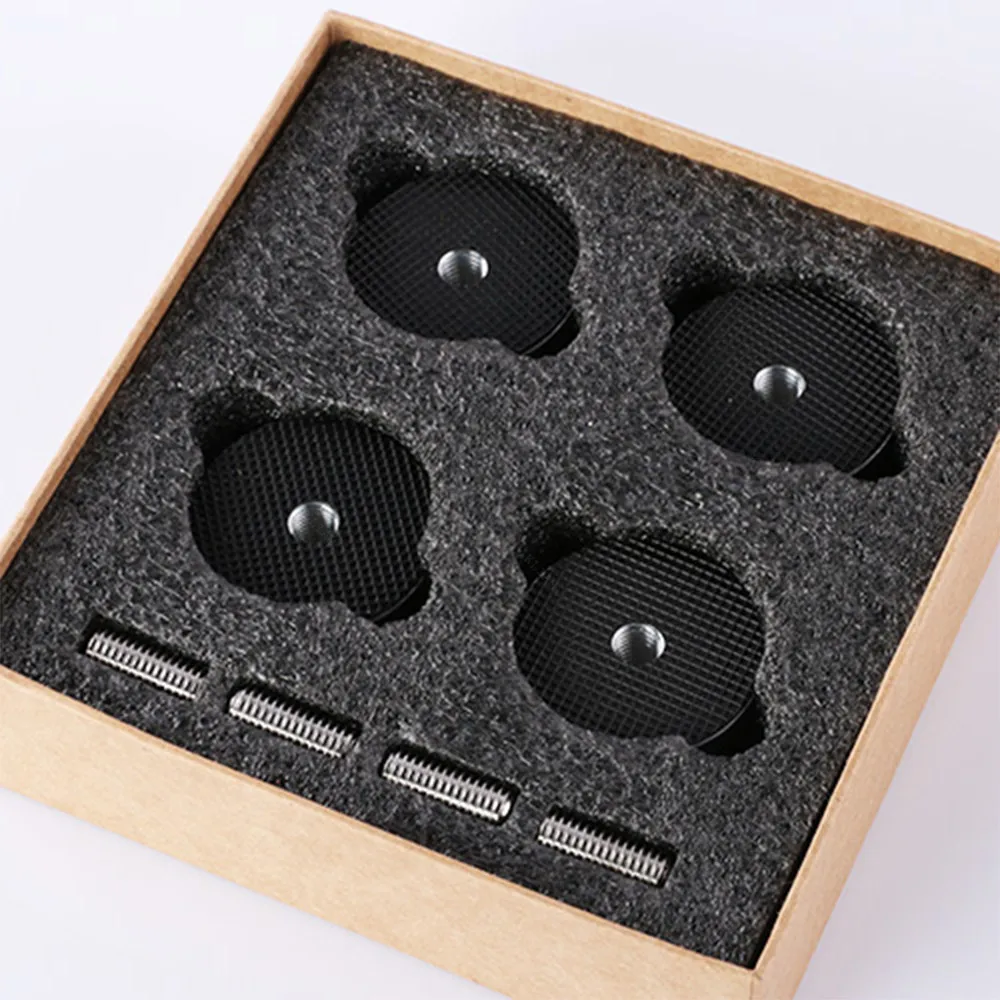 

AkLIAM 4pcs Hifi Fever Device Foot Nail Foot Audio Amplifier Speaker Aluminum Alloy Shock Absorber Foot Pad