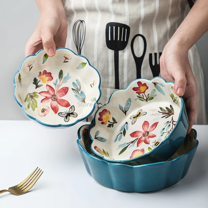 

1 шт., японская посуда, керамическая чаша для фруктового салата, милая чаша для знаменитостей, клубника, индивидуальная чаша для мороженого