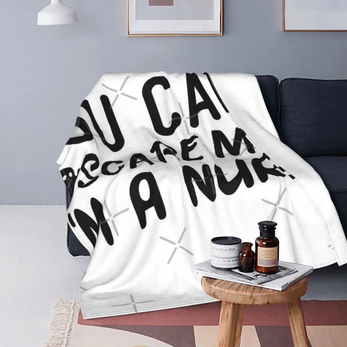 

Pegatina de Halloween que no puedes asustar, 1 manta, colcha de cama a cuadros, manta Kawaii para camas 150