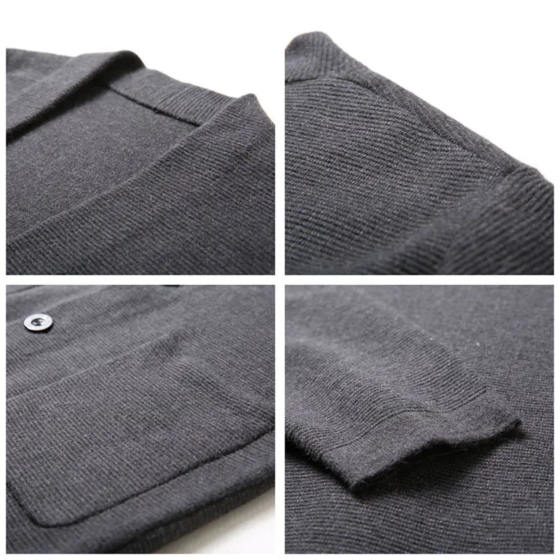 Брендовый мужской свитер уличная мода пальто с карманами Осень зима теплый