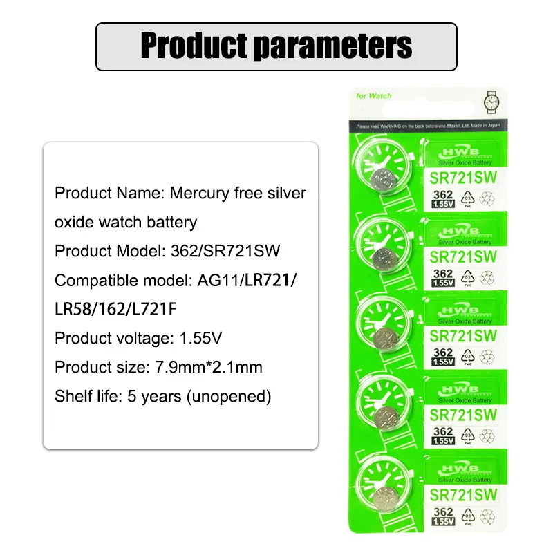20 шт. 362 SR721SW V362 GP62 AG1 100% оригинальный новый батарея для часов долговечная сделано в
