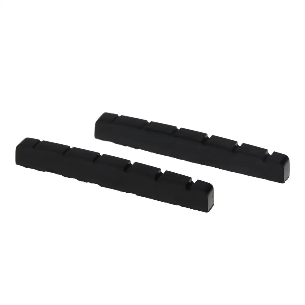 

Musiclily Pro Urea Resin Plastic Slotted 42mm Electric Guitar Nuts Flat Bottom for 6-string Strat/ Tele Guitar, Black (Set of 2)