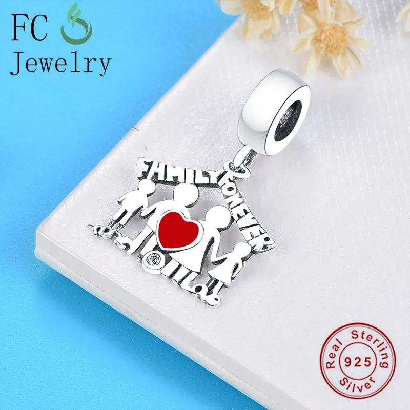 FC Jewelry подходит для оригинального BrandCharm браслета 925 пробы серебряный всей семьи