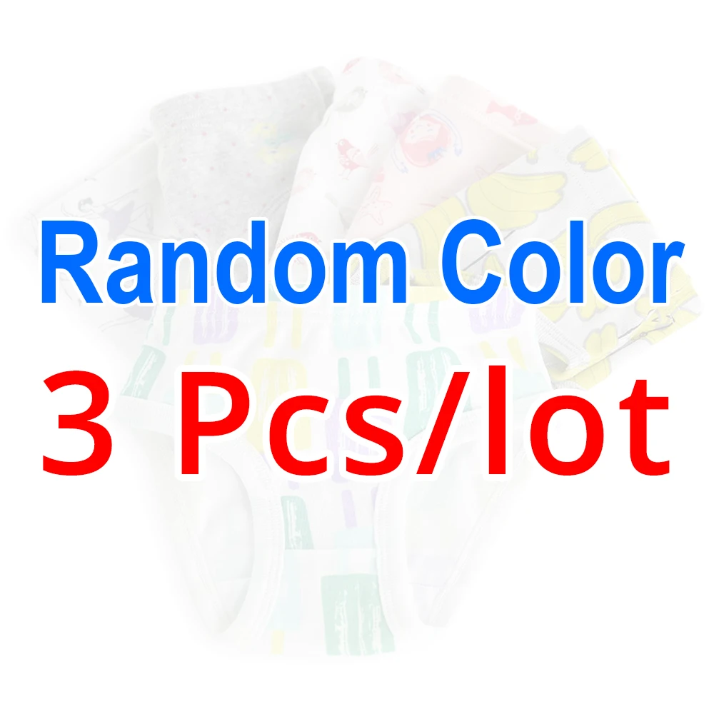 3 Pcs Random 3 шт./партия, хлопковые трусы для девочек с милым рисунком, детское нижнее белье, трусы для девушек, короткие трусики для детей, одежда для малышей - Цвет: 3 Pcs Random