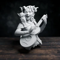 60mm resin model goat girl guitar bust figure unpainted no color rw 161