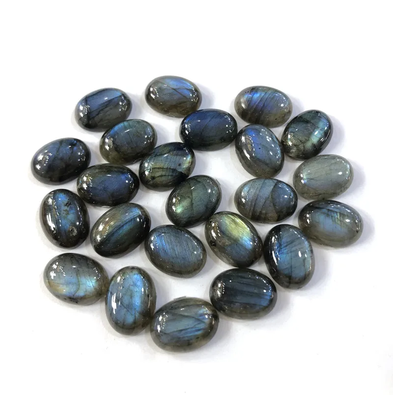 Овальные бусины из лабрадорита 12*16 мм 3 шт